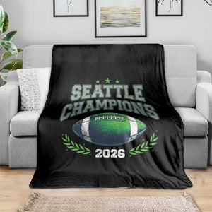 Seattle Champions 2026 Throw Blanket Retro Gameday Football Team Fan TS10 Print Your Wear