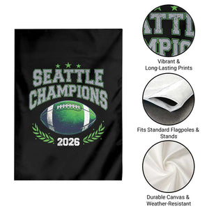 Seattle Champions 2026 Garden Flag Retro Gameday Football Team Fan TS10 Print Your Wear