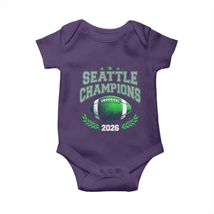 Seattle Champions 2026 Baby Onesie Retro Gameday Football Team Fan TS10 Purple Print Your Wear