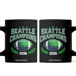 Seattle Champions 2026 Coffee Mug Retro Gameday Football Team Fan TS10 Black Print Your Wear