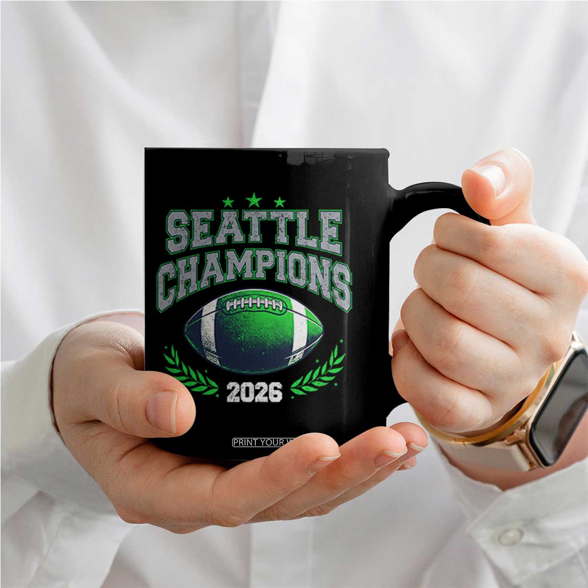 Seattle Champions 2026 Coffee Mug Retro Gameday Football Team Fan TS10 Print Your Wear
