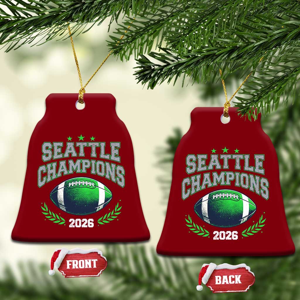 Seattle Champions 2026 Ceramic Ornament Retro Gameday Football Team Fan TS10 Print Your Wear