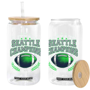 Seattle Champions 2026 Glass Can Retro Gameday Football Team Fan TS10 Print Your Wear