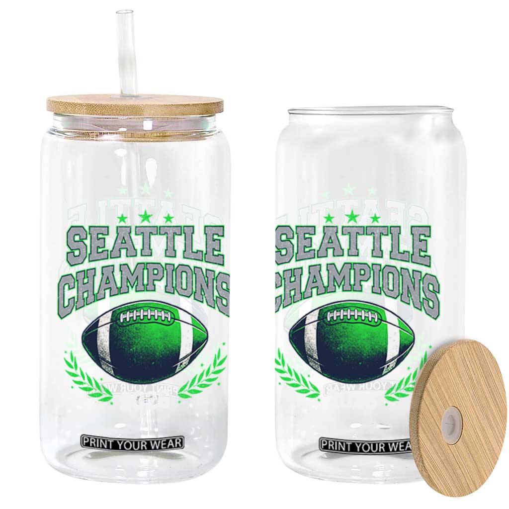 Seattle Champions 2026 Glass Can Retro Gameday Football Team Fan TS10 Print Your Wear