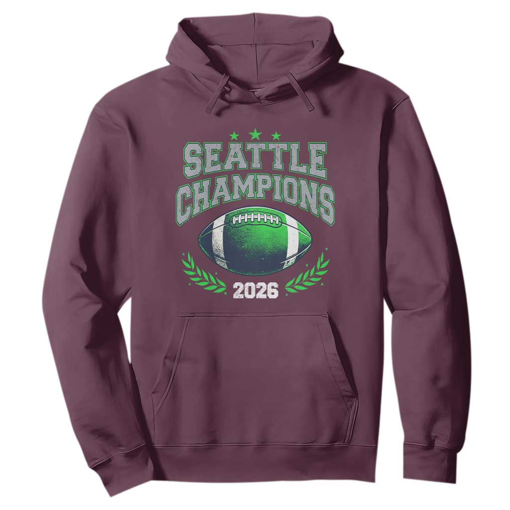 Seattle Champions 2026 Hoodie Retro Gameday Football Team Fan TS10 Maroon Print Your Wear