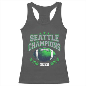 Seattle Champions 2026 Racerback Tank Top Retro Gameday Football Team Fan TS10 Dark Heather Print Your Wear