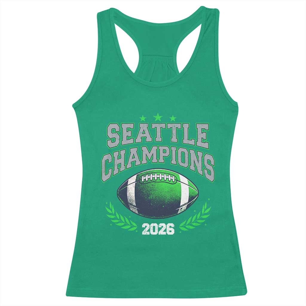 Seattle Champions 2026 Racerback Tank Top Retro Gameday Football Team Fan TS10 Irish Green Print Your Wear