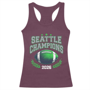 Seattle Champions 2026 Racerback Tank Top Retro Gameday Football Team Fan TS10 Maroon Print Your Wear
