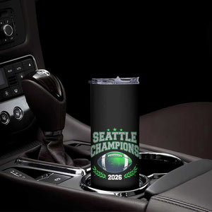 Seattle Champions 2026 Skinny Tumbler Retro Gameday Football Team Fan TS10 Print Your Wear