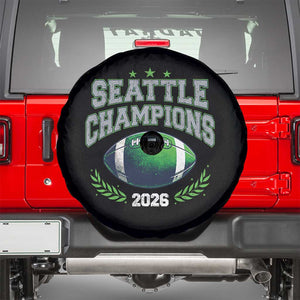 Seattle Champions 2026 Spare Tire Cover Retro Gameday Football Team Fan TS10 Black Print Your Wear