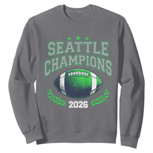Seattle Champions 2026 Sweatshirt Retro Gameday Football Team Fan TS10 Charcoal Print Your Wear