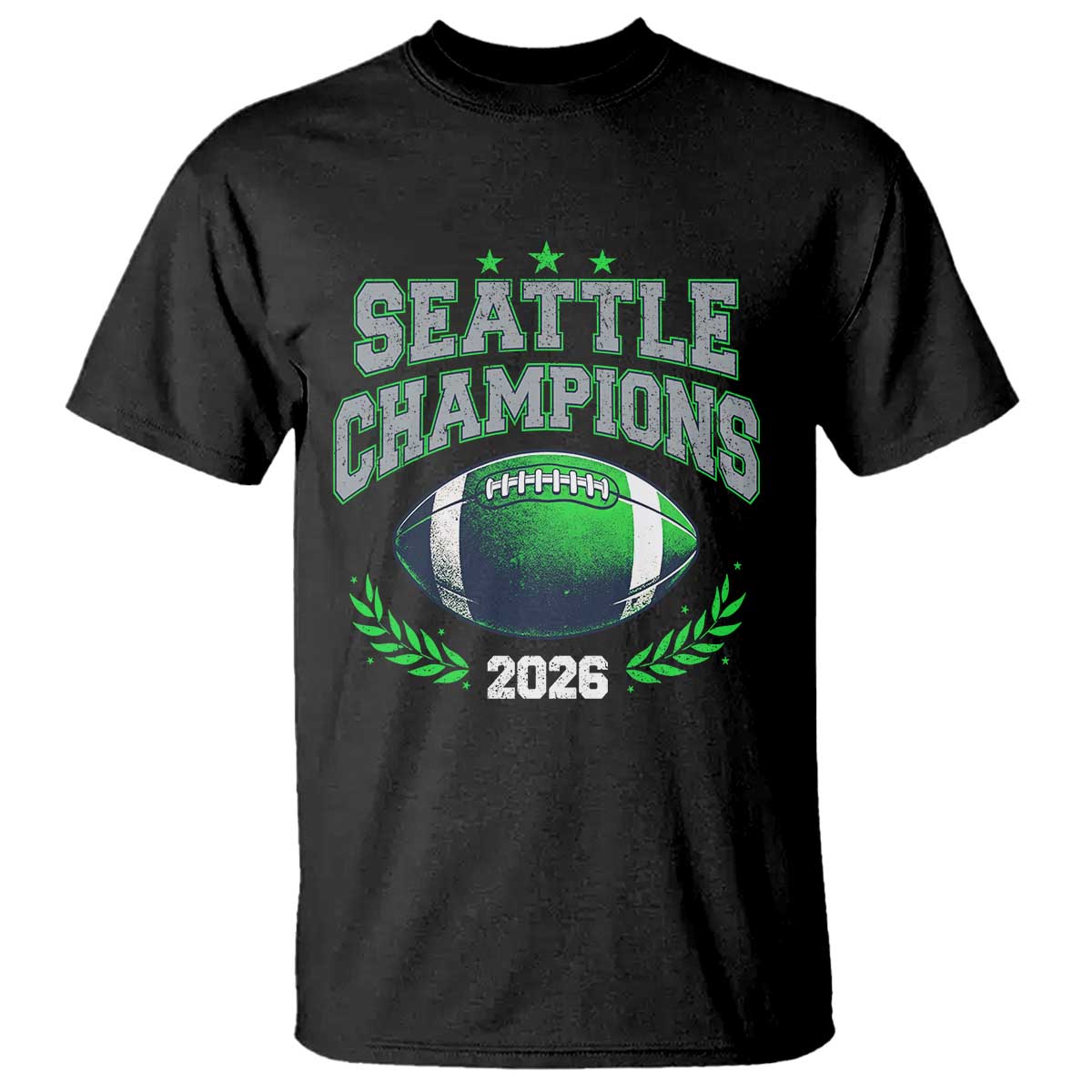 Seattle Champions 2026 T Shirt Retro Gameday Football Team Fan TS10 Black Print Your Wear