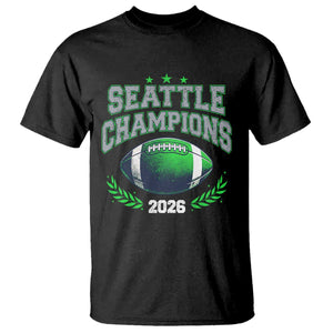 Seattle Champions 2026 T Shirt Retro Gameday Football Team Fan TS10 Black Print Your Wear