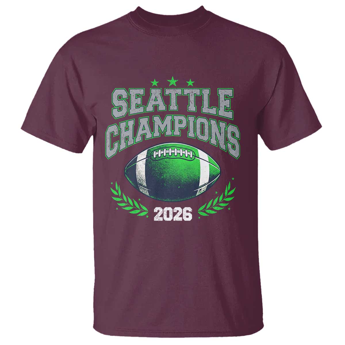 Seattle Champions 2026 T Shirt Retro Gameday Football Team Fan TS10 Maroon Print Your Wear