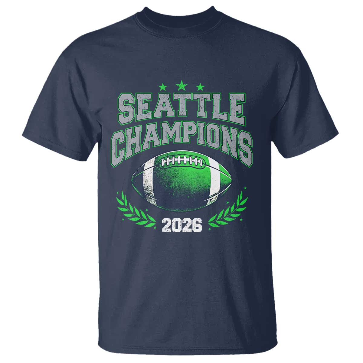 Seattle Champions 2026 T Shirt Retro Gameday Football Team Fan TS10 Navy Print Your Wear
