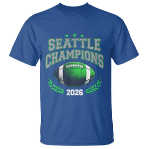 Seattle Champions 2026 T Shirt Retro Gameday Football Team Fan TS10 Royal Blue Print Your Wear