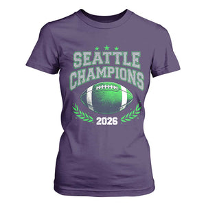Seattle Champions 2026 T Shirt For Women Retro Gameday Football Team Fan TS10 Purple Print Your Wear