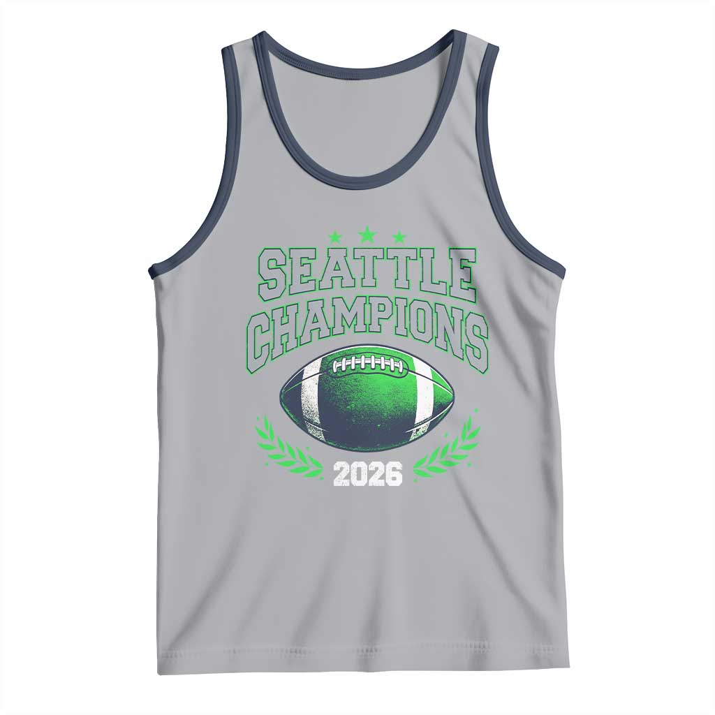 Seattle Champions 2026 Tank Top Retro Gameday Football Team Fan TS10 Athletic Heather Navy Print Your Wear