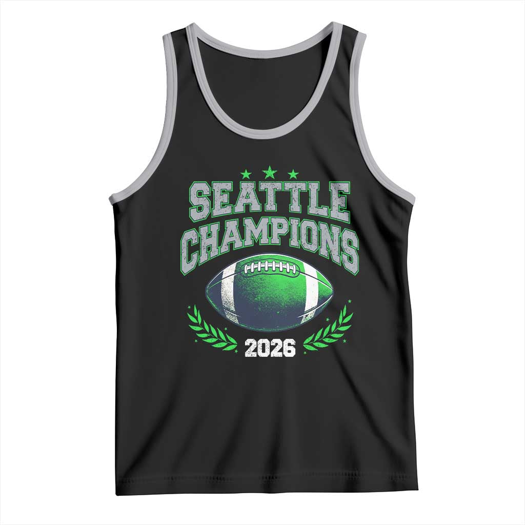 Seattle Champions 2026 Tank Top Retro Gameday Football Team Fan TS10 Black Athletic Heather Print Your Wear