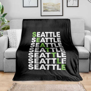 Vintage Seattle Throw Blanket Sports Lover Washington City TS10 Print Your Wear