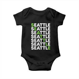 Vintage Seattle Baby Onesie Sports Lover Washington City TS10 Black Print Your Wear