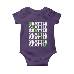 Vintage Seattle Baby Onesie Sports Lover Washington City TS10 Purple Print Your Wear
