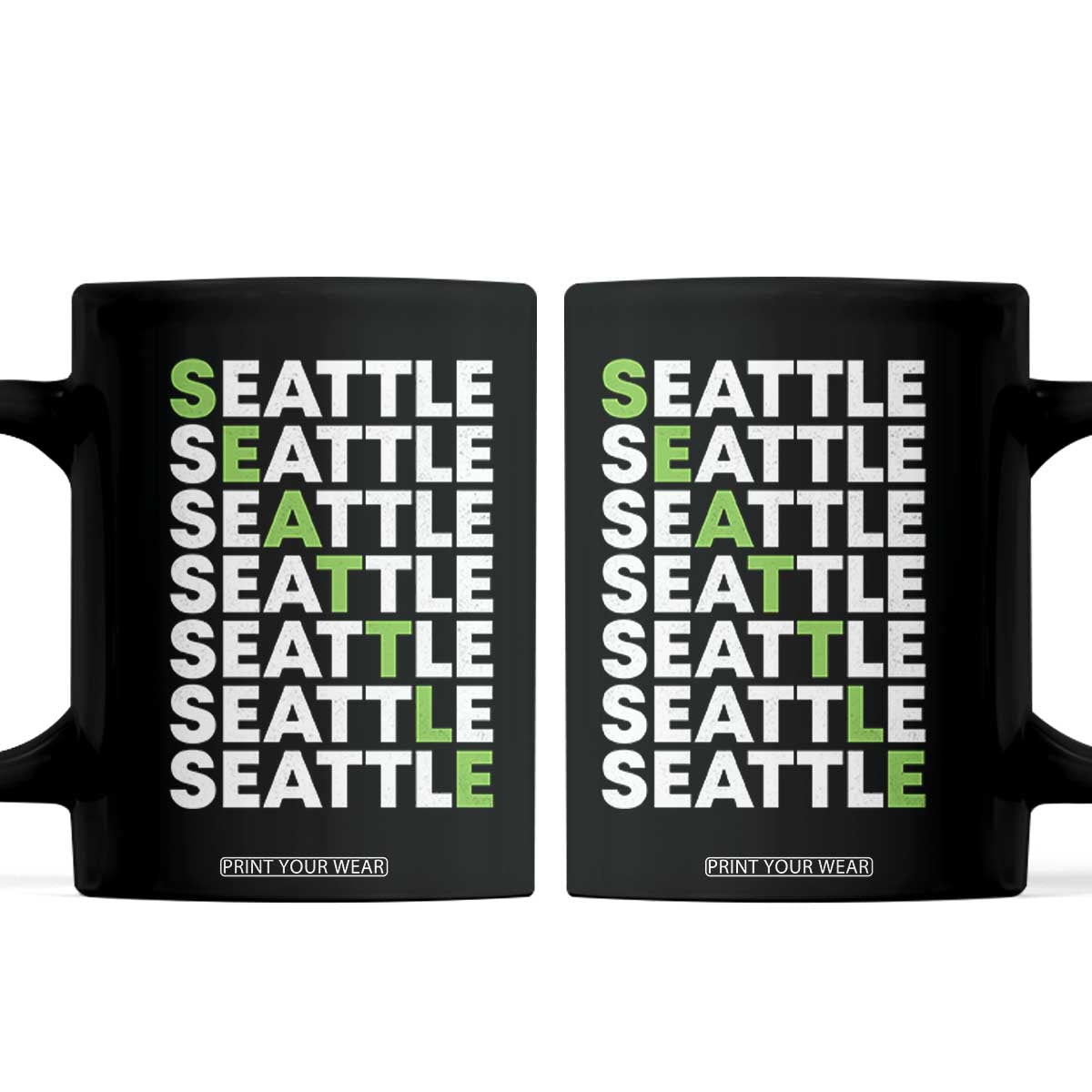Vintage Seattle Coffee Mug Sports Lover Washington City TS10 Black Print Your Wear