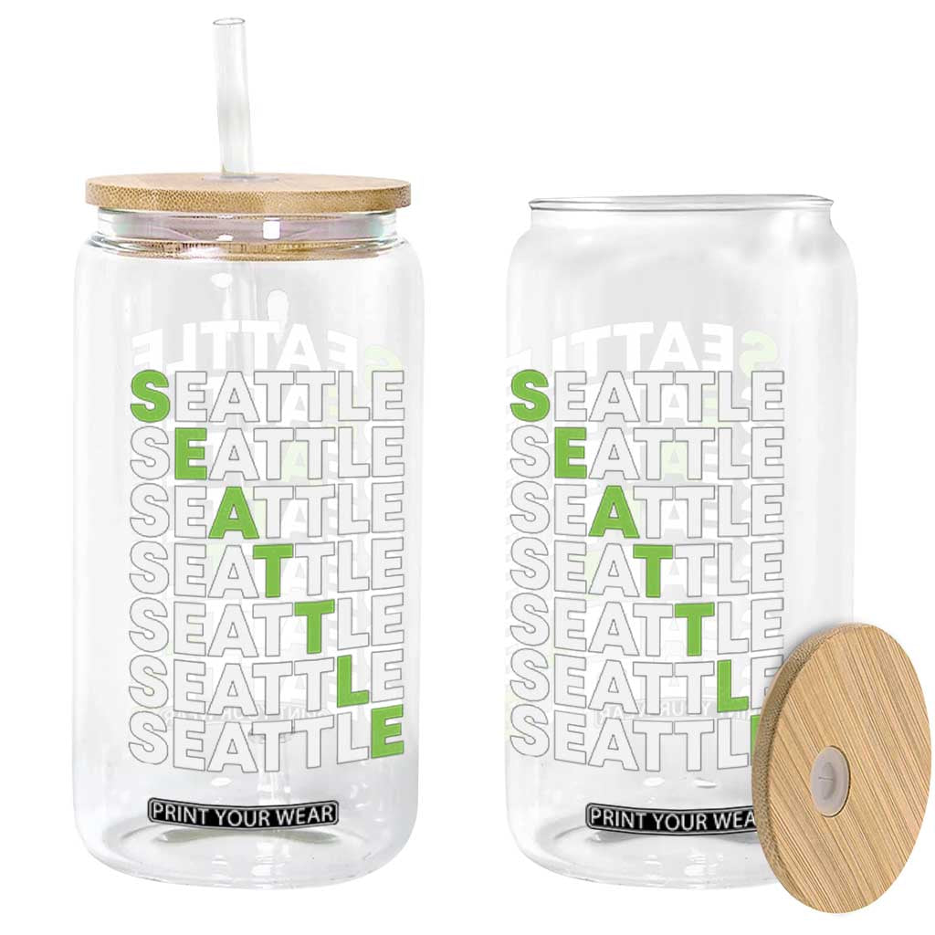 Vintage Seattle Glass Can Sports Lover Washington City TS10 Print Your Wear