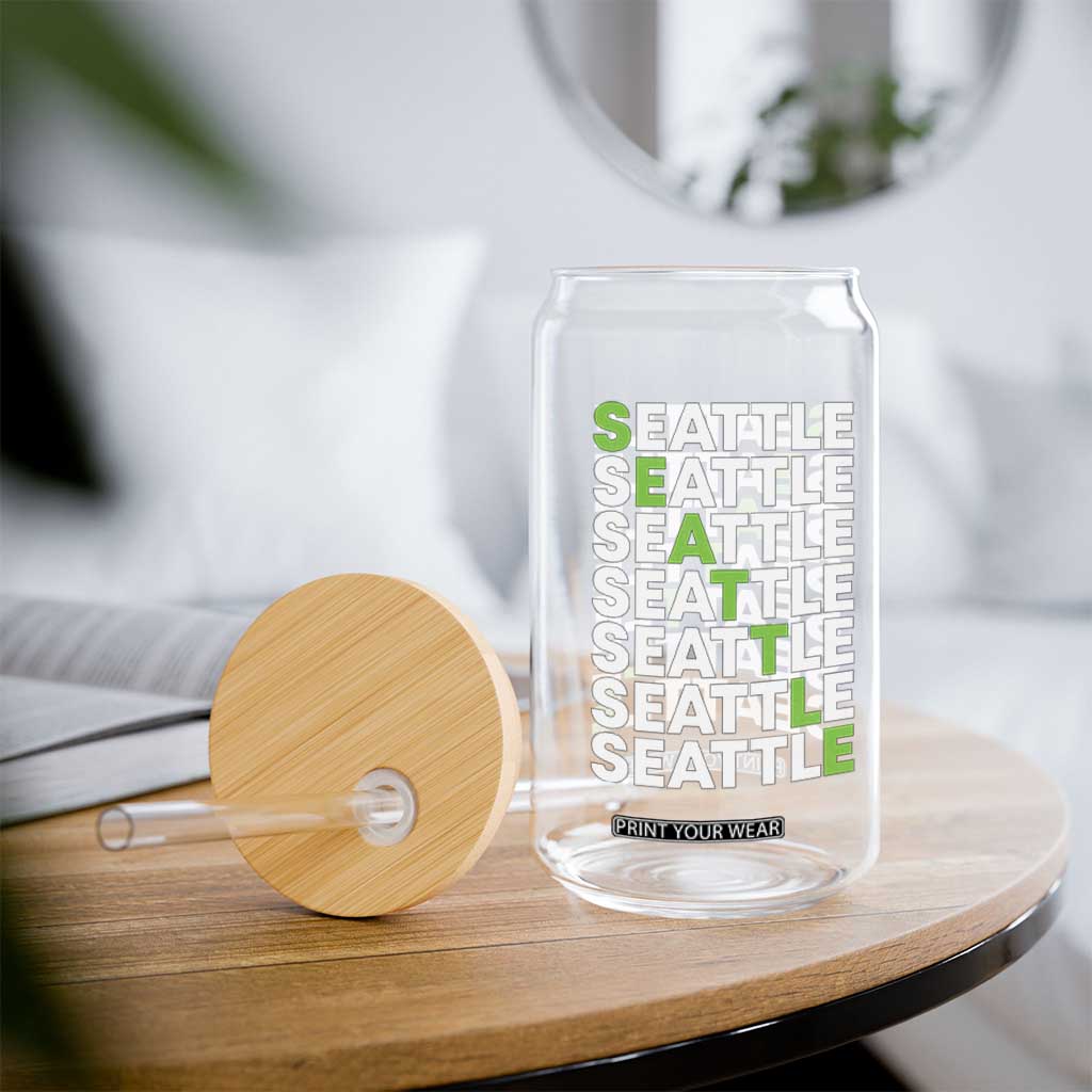 Vintage Seattle Glass Can Sports Lover Washington City TS10 Print Your Wear
