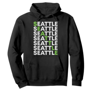 Vintage Seattle Hoodie Sports Lover Washington City TS10 Black Print Your Wear