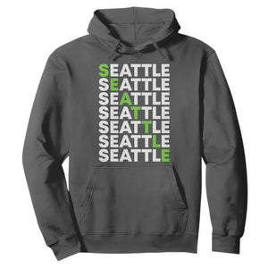 Vintage Seattle Hoodie Sports Lover Washington City TS10 Dark Heather Print Your Wear
