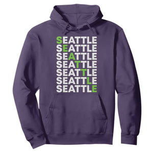 Vintage Seattle Hoodie Sports Lover Washington City TS10 Purple Print Your Wear