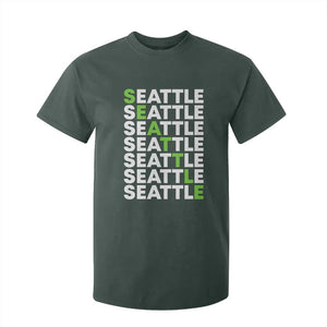 Vintage Seattle T Shirt For Kid Sports Lover Washington City TS10 Dark Forest Green Print Your Wear