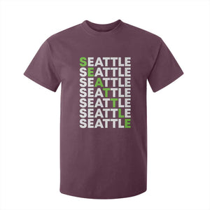 Vintage Seattle T Shirt For Kid Sports Lover Washington City TS10 Maroon Print Your Wear