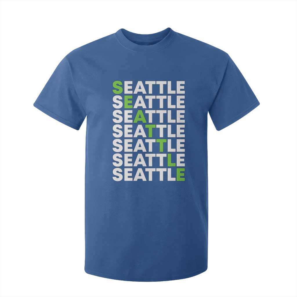 Vintage Seattle T Shirt For Kid Sports Lover Washington City TS10 Royal Blue Print Your Wear