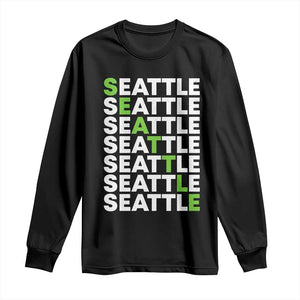 Vintage Seattle Long Sleeve Shirt Sports Lover Washington City TS10 Black Print Your Wear