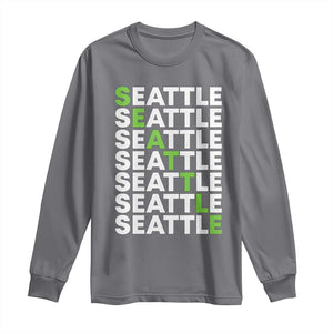 Vintage Seattle Long Sleeve Shirt Sports Lover Washington City TS10 Charcoal Print Your Wear