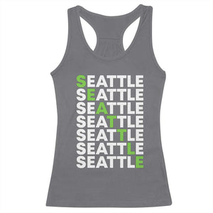 Vintage Seattle Racerback Tank Top Sports Lover Washington City TS10 Charcoal Print Your Wear