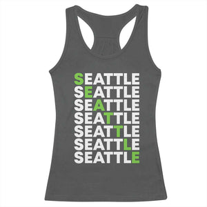 Vintage Seattle Racerback Tank Top Sports Lover Washington City TS10 Dark Heather Print Your Wear