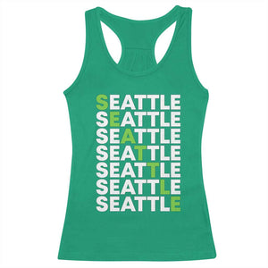 Vintage Seattle Racerback Tank Top Sports Lover Washington City TS10 Irish Green Print Your Wear