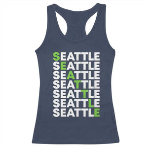 Vintage Seattle Racerback Tank Top Sports Lover Washington City TS10 Navy Print Your Wear