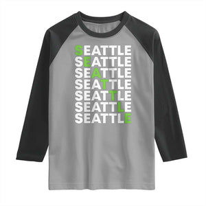 Vintage Seattle Raglan Shirt Sports Lover Washington City TS10 Sport Gray Black Print Your Wear
