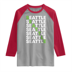 Vintage Seattle Raglan Shirt Sports Lover Washington City TS10 Sport Gray Red Print Your Wear