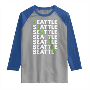 Vintage Seattle Raglan Shirt Sports Lover Washington City TS10 Sport Gray Royal Print Your Wear