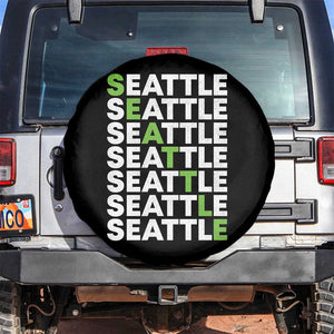 Vintage Seattle Spare Tire Cover Sports Lover Washington City TS10 No hole Black Print Your Wear