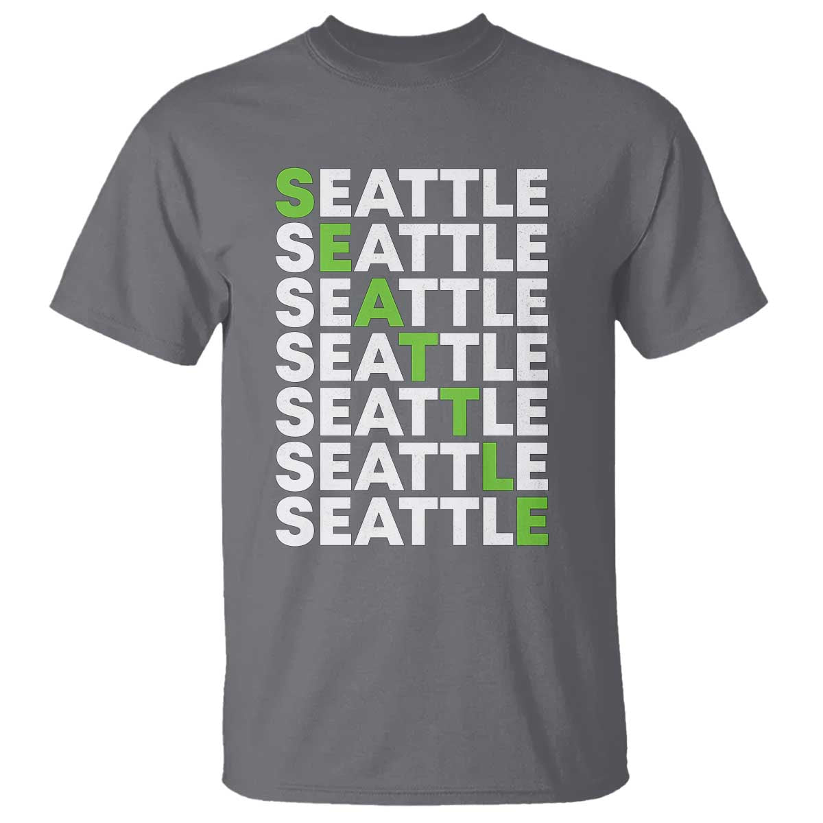 Vintage Seattle T Shirt Sports Lover Washington City TS10 Charcoal Print Your Wear