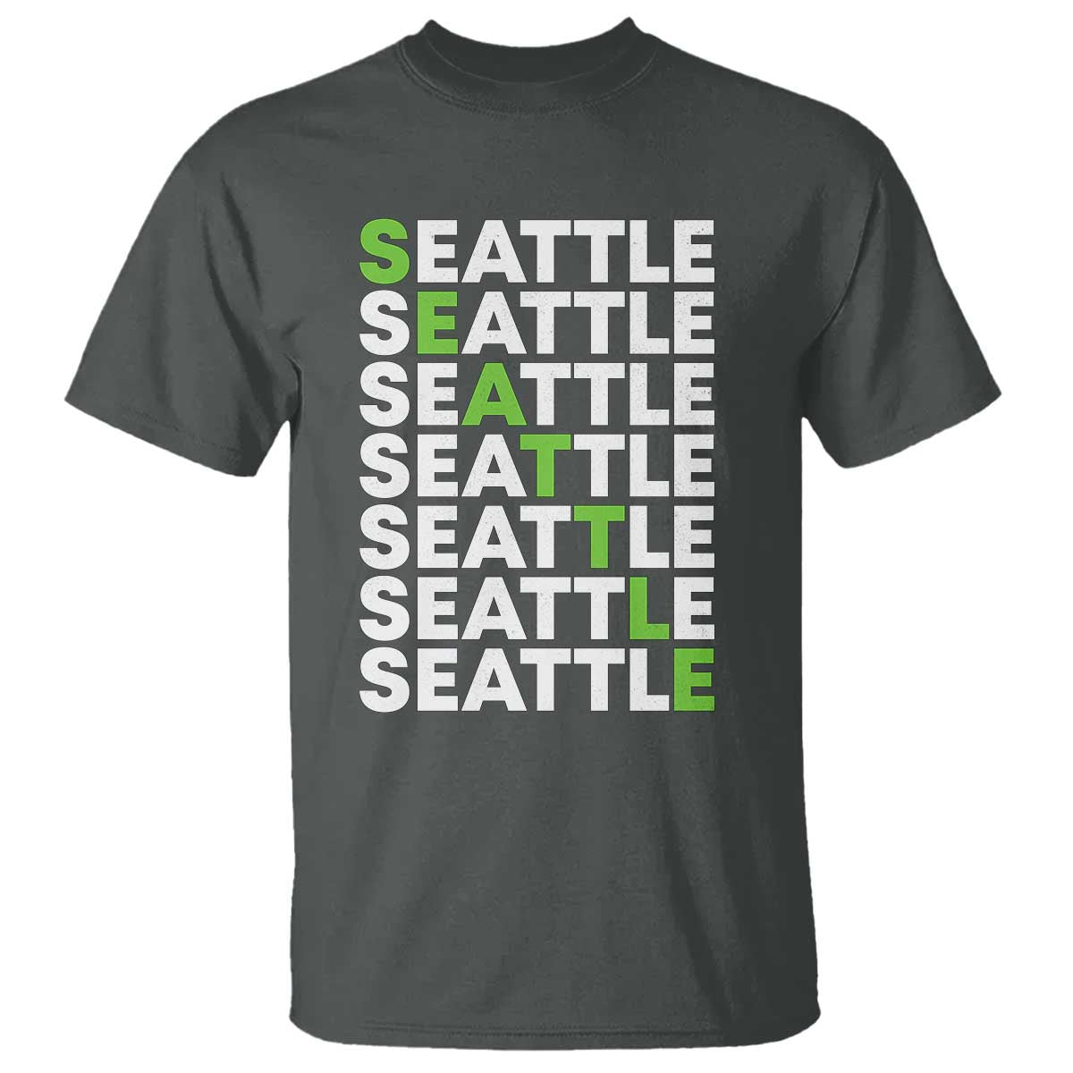 Vintage Seattle T Shirt Sports Lover Washington City TS10 Dark Heather Print Your Wear