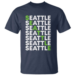 Vintage Seattle T Shirt Sports Lover Washington City TS10 Navy Print Your Wear