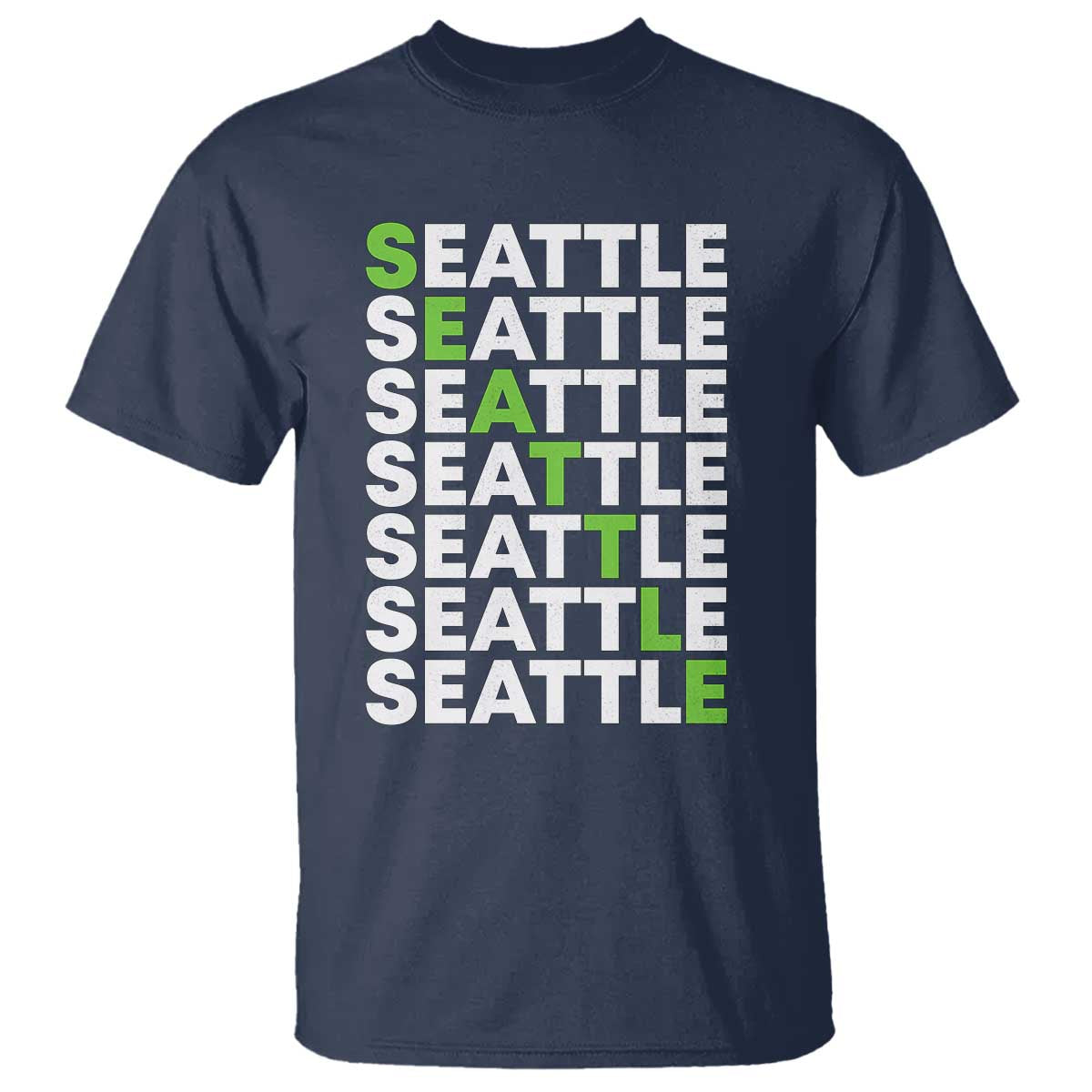 Vintage Seattle T Shirt Sports Lover Washington City TS10 Navy Print Your Wear