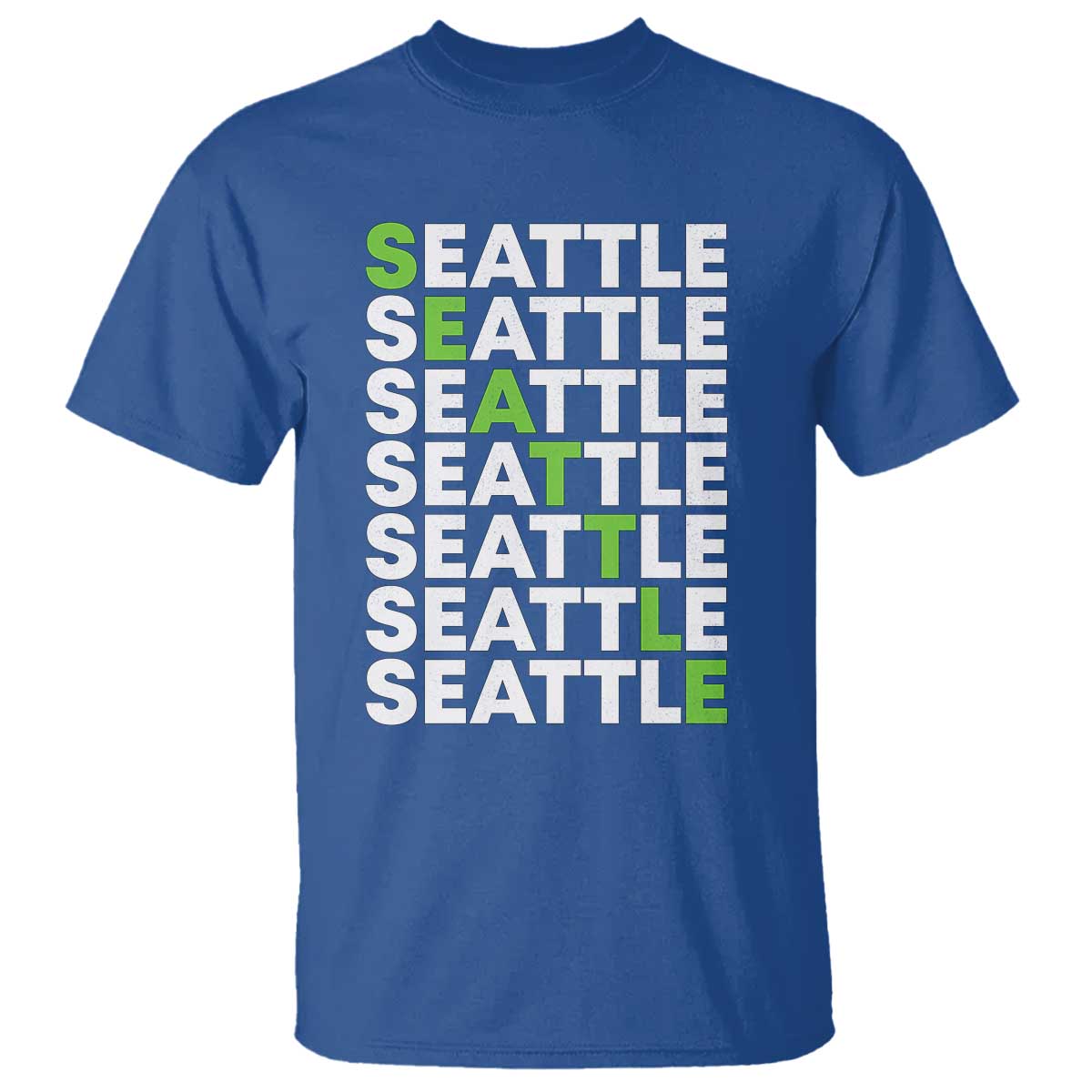 Vintage Seattle T Shirt Sports Lover Washington City TS10 Royal Blue Print Your Wear